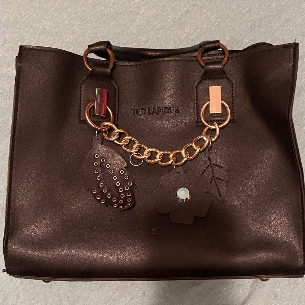 TED LAPIDUS Black Leather Women's Bag
